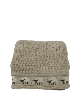 100% Pure Wool Knitted Throw Sheep