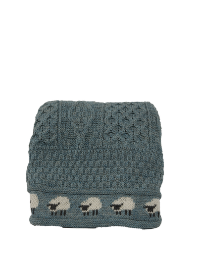 100% Pure Wool Knitted Throw Sheep