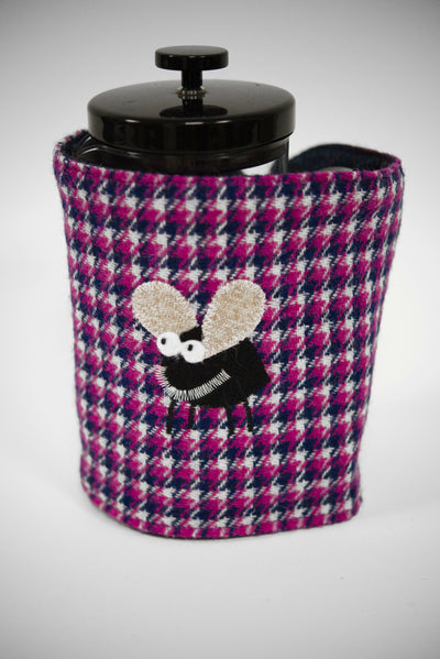 Harris Tweed Cafetiere Cosy Pink White HO (Midge)