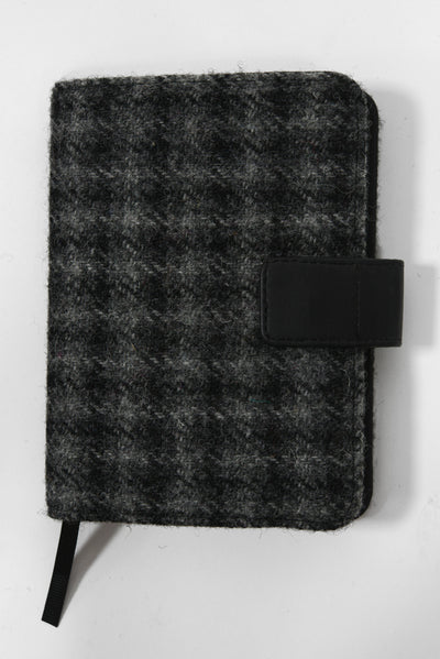 Harris Tweed Address Book Grey Black Check