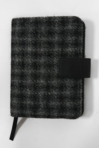 Harris Tweed Address Book - Grey Black Check