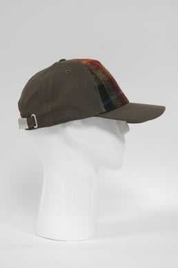 Harris Tweed Baseball Cap Rust Check (GA)