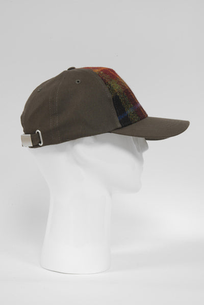 Harris Tweed Baseball Cap Rust Check (GA)