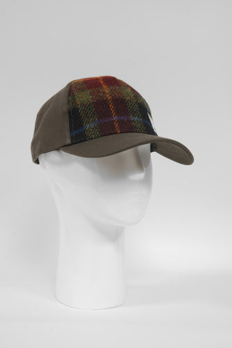 Harris Tweed Baseball Cap - Rust Check (GA)