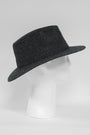 Harris Tweed Fedora Hat Black Herringbone