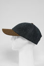 Harris Tweed Baseball Cap Dark Charcoal Herringbone (HH)