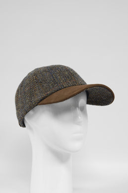 Harris Tweed Baseball Cap Glencairn Grey (HH)