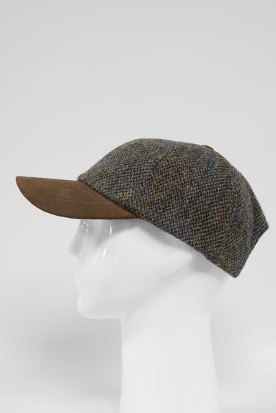 Harris Tweed Baseball Cap Glencairn Grey (HH)