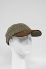 Harris Tweed Baseball Cap Brown/Green Mix Herringbone (HH)