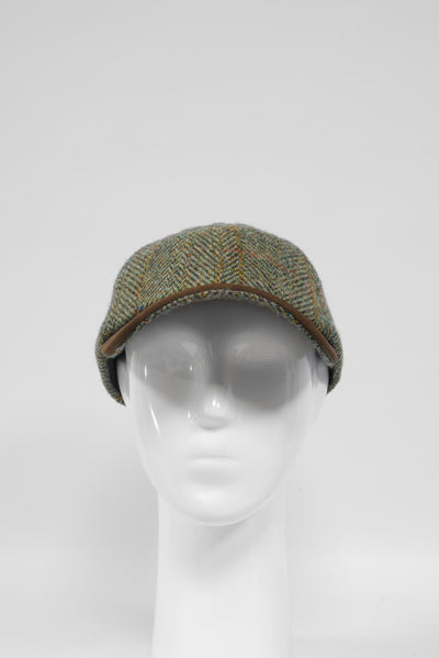 Harris Tweed Baseball Cap Sage/Wine/Gold (HH)