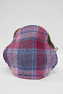 Harris Tweed Tea Cosy - Lilac Pink Check Heart (Green HB)
