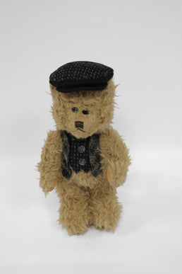 Teddy Bear with Harris Tweed Outfit Boy Grey Check Small