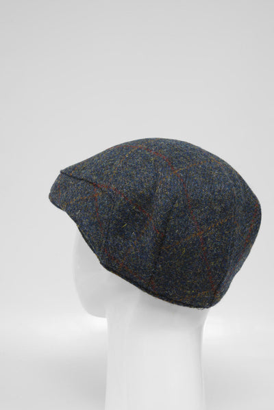 Harris Tweed Flat Cap Blue Multi (HW)
