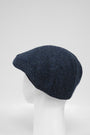 Harris Tweed Flat Cap Navy Herringbone (HW)
