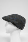 Harris Tweed Flat Cap Grey Windowpane (HW)