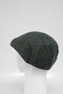 Harris Tweed Flat Cap - Green Mix Windowpane (HW)