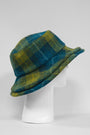 Harris Tweed Ladies Brimmed Hat - Sea Blue/Green Check (GA)