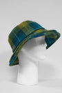Harris Tweed Ladies Brimmed Hat - Sea Blue/Green Check (GA)
