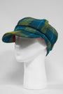 Harris Tweed Baker Boy Hat Sea Blue/Green Check (GA)