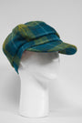 Harris Tweed Baker Boy Hat Sea Blue/Green Check (GA)