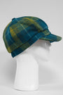 Harris Tweed Baker Boy Hat Sea Blue/Green Check (GA)