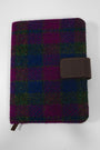 Harris Tweed Address Book Purple Navy Check