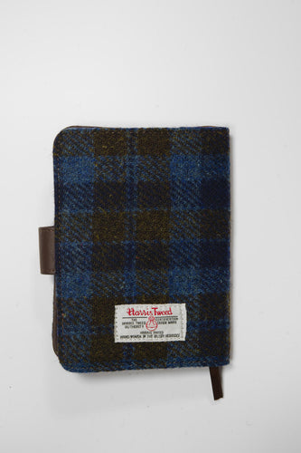 Harris Tweed Address Book - Blue Brown Check