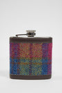 Harris Tweed Hip Flask A0195 (Brown Leather)