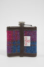 Harris Tweed Hip Flask A0195 (Brown Leather)