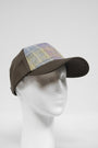 Harris Tweed Baseball Cap Muted Lilac/Green Check (GA)