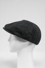 Harris Tweed 8 Piece Flat Cap Dark Charcoal Herringbone (HH)