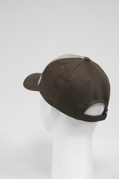 Harris Tweed Baseball Cap Muted Lilac/Green Check (GA)