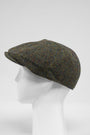 Harris Tweed 8 Piece Flat Cap Forrest Green Herringbone (HH)