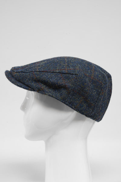 Harris Tweed Flat Cap Blue Multi (HH)