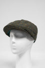 Harris Tweed 8 Piece Flat Cap Forrest Green Herringbone (HH)