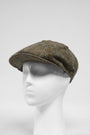 Harris Tweed 8 Piece Flat Cap Brown HB w/Overcheck (HH)