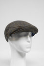 Harris Tweed Flat Cap Grey BC w/Overcheck (HH)
