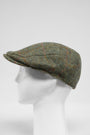 Harris Tweed Flat Cap Sage/Wine/Gold HB (HH)