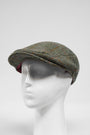 Harris Tweed Flat Cap Sage/Wine/Gold HB (HH)