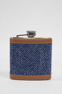Harris Tweed Hip Flask HB136 (Tan Leather)