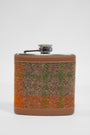 Harris Tweed Hip Flask A0124 (Tan Leather)
