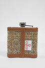 Harris Tweed Hip Flask HB133 (Tan Leather)