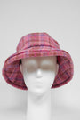 Harris Tweed Ladies Brimmed Hat Pink Lilac Check (GA)