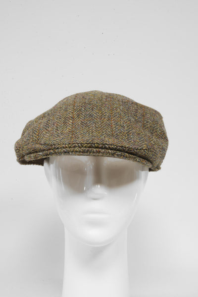 Harris Tweed Flat Cap Green Brown HB HH