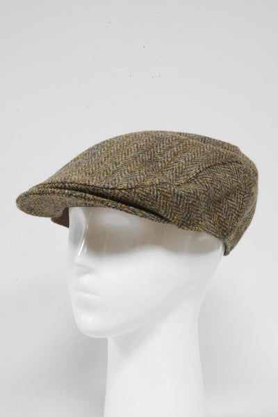 Harris Tweed Flat Cap Green Brown HB HH