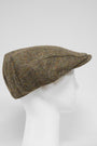 Harris Tweed Flat Cap Green Brown HB HH