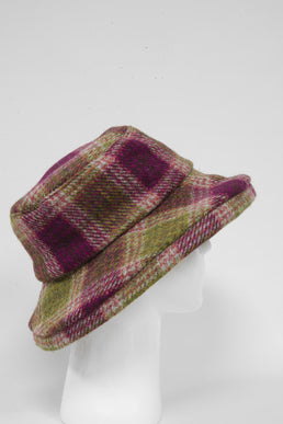 Harris Tweed Ladies Brimmed Hat Heather Check (GA)
