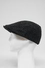 Harris Tweed Flat Cap Dark Charcoal Herringbone (HH)