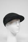 Harris Tweed Flat Cap Dark Charcoal Herringbone (HH)