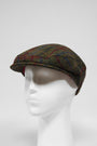 Harris Tweed Flat Cap Green/Burgundy Multi (GA)